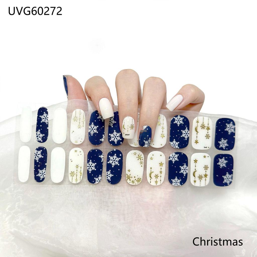 Transparent Nude UV Gel Nail Art Stickers: Semi-Cured, Semi-Baked Manicure Sheets