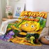 Benutzerdefinierter Name Maya Bienen-Thema Bedruckte Decke Perfekt für Sofa Bett Reisen Außenbereich Maschinenwaschbar Gemütlich Langlebig