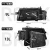 ROCKBROS Bicycle Rear Bag, Pannier Bag, Large Capacity (9-12L), Expandable Saddlebag, Carrying Rack with Waterproof Cover, Water-Repellent, Adjustable