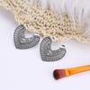 Women Vintage Bohemian Style Hollow-out Carved Love Shape Earrings Decoration