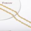 4.7MMX6MM 18K Gold Plated Metal Textured Cable O Shape Chain For Making Jewelry,High Quality Spool Chains DIY Jewelry Findings