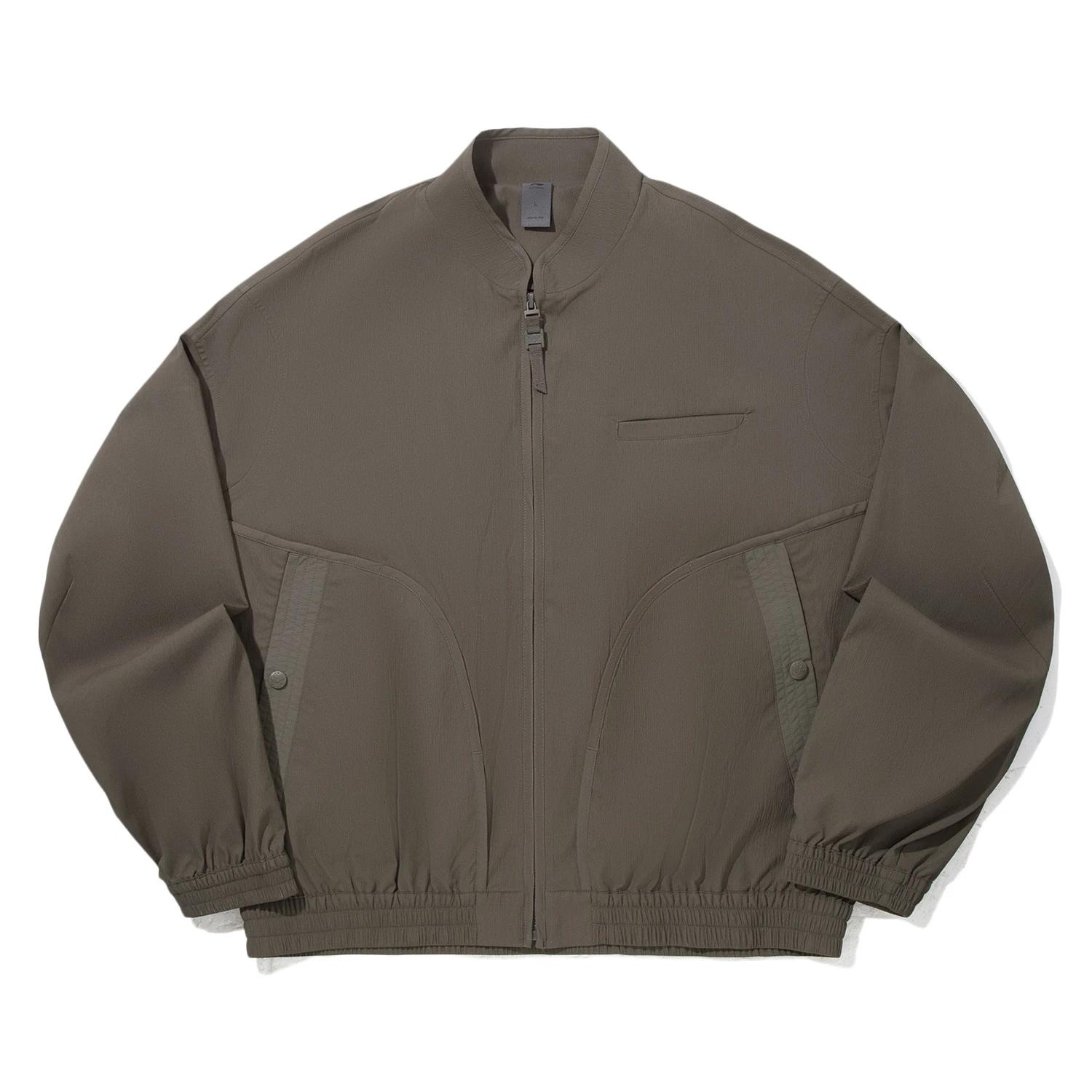 

Li Ning X Jackie Chan Коллаборация Серия Кунг-фу Повседневная Минималистичная Спортивная Однотонная Куртка на Молнии со Стойкой Воротником Свободного Кроя Мужские куртки AFDV721-2 S