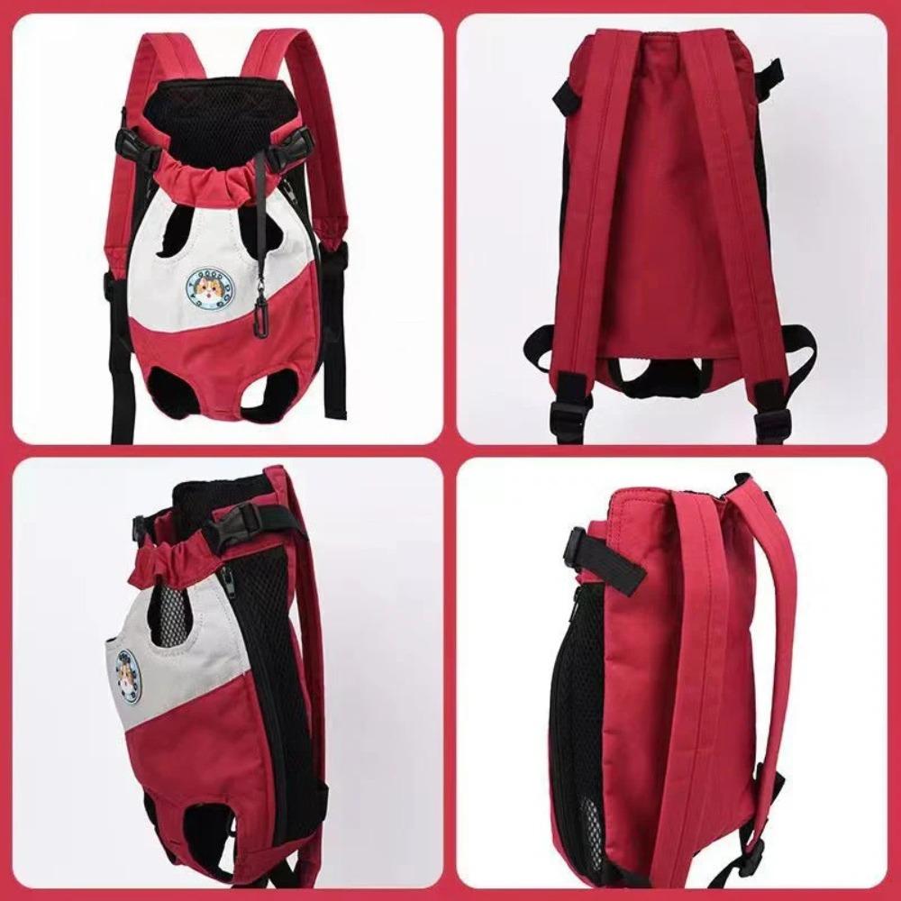 Breathable Dog Outdoor Backpack Portable Dog Cat Front Chest Backpack  Outdoor