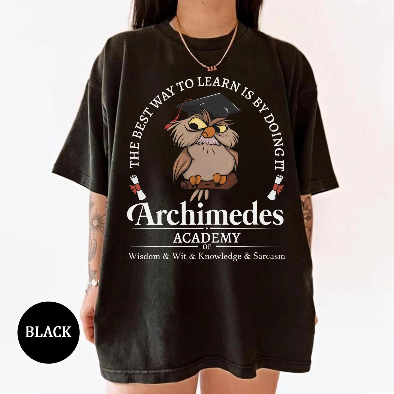 Archimedes Academy Knowledge Sarcasm Shirt Unisex Adul100% Cotton T-shirt Mens Tees Top Kid Tee 5924499 3XL
