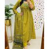 Wunderschönes Designer Baumwoll Kurti Hose Dupatta Set Indische Frauen Salwar Kameez VF-20254a