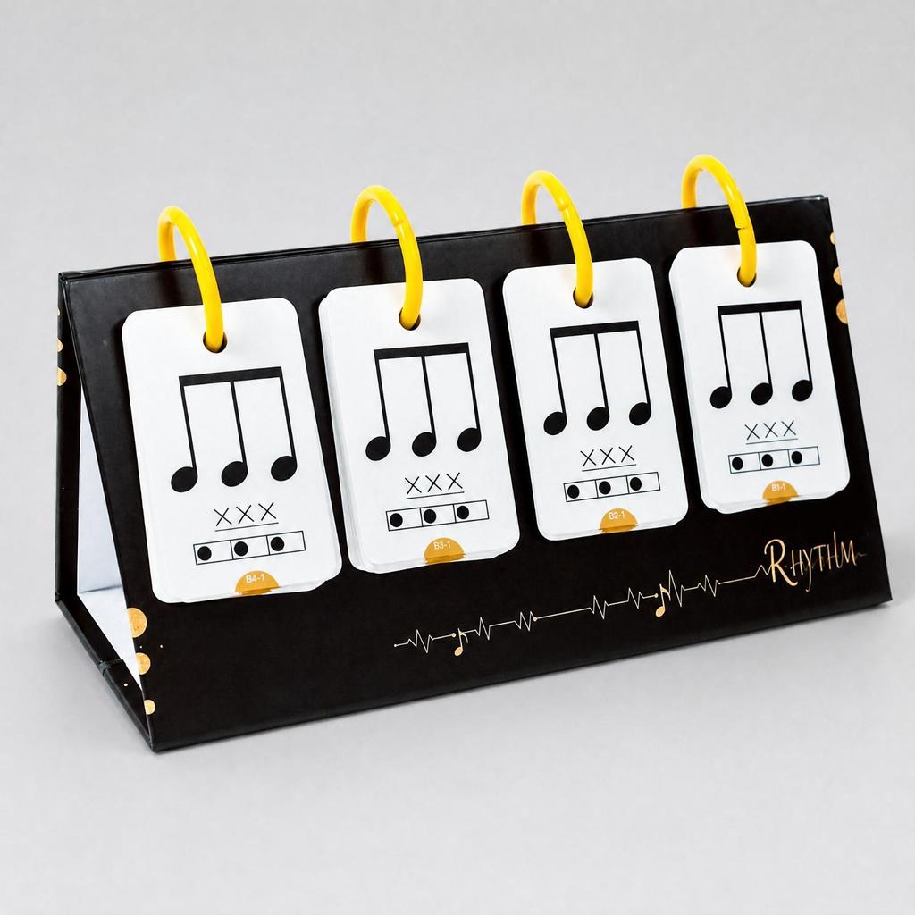 72 Stück Musik-Lernkarten mit Display-Tafel Visuelle Erkennung Pädagogisch