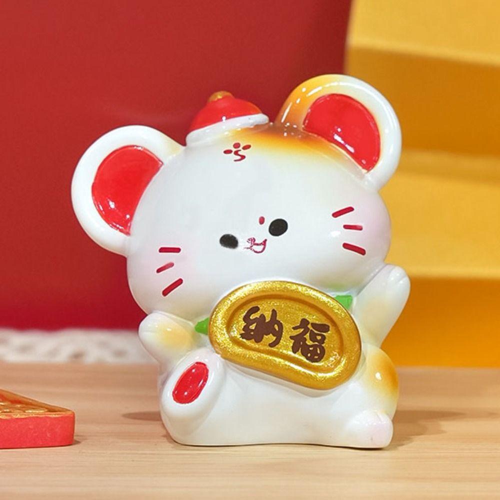 Blessing 2026 New Years Ornament Chinese Style Cute Resin Crafts  Spring Festival