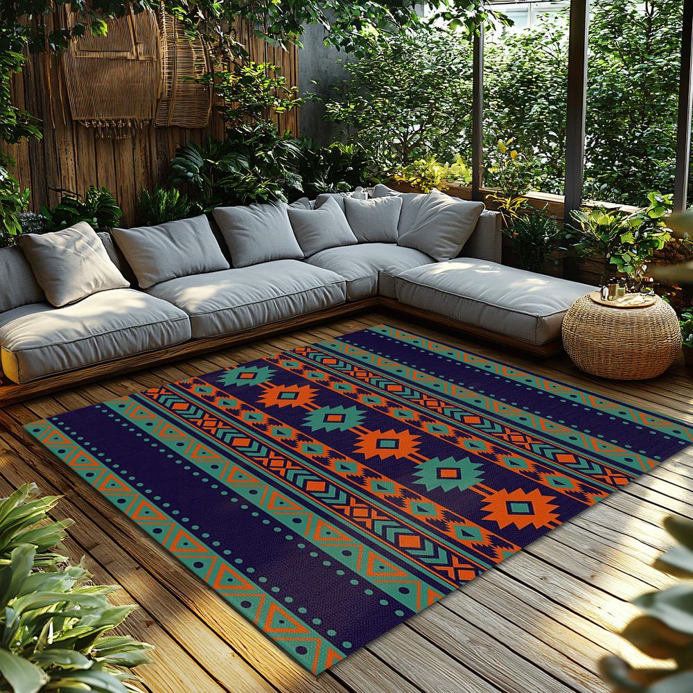 Boho Area Rug Non Slip Washable Indoor Outdoor Carpet Modern Abstract Geometric Pattern Home Decor Living Room Floor Mat 6x9