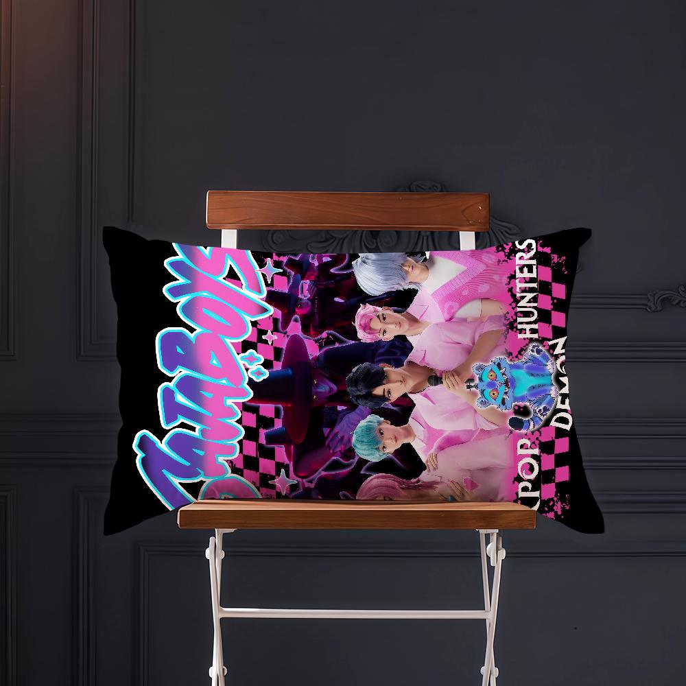 Anime Funny Meme K-Kpops D-Demon H-Hunters Cushion Cover Rectangle Pillow Cover Home Sofa Living Room Coffee Shop Pillowcase
