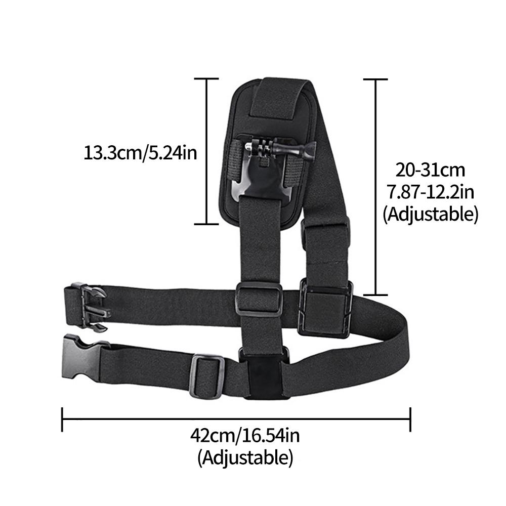 2025 New 360° Adjustable Shoulder Strap Mount-With Screw Adapter For GoPro Hero 13/12/11 Outdoor Cycling Vlogging Chest Harness