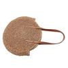 Sommer Outdoor Runde Stroh geflochtene gewebte Strand Reise Sling Bag