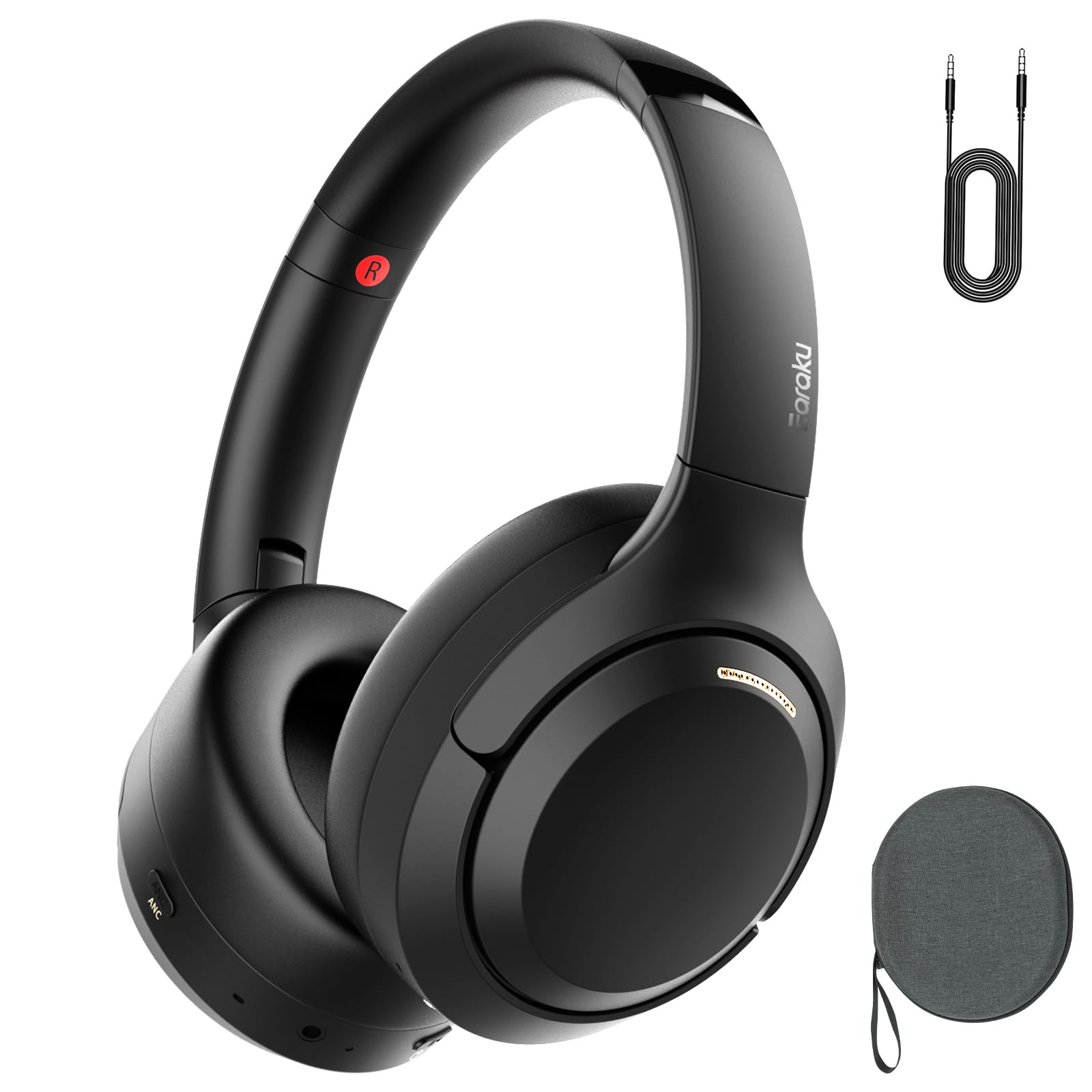 

Bluetooth-навушники Earaku J137 з шумозаглушенням [Зменшують шум і дозволяють зосередитися на музиці] Бездротові накладні навушники ANC з підключенням Bluetooth 5.4/3.5 мм