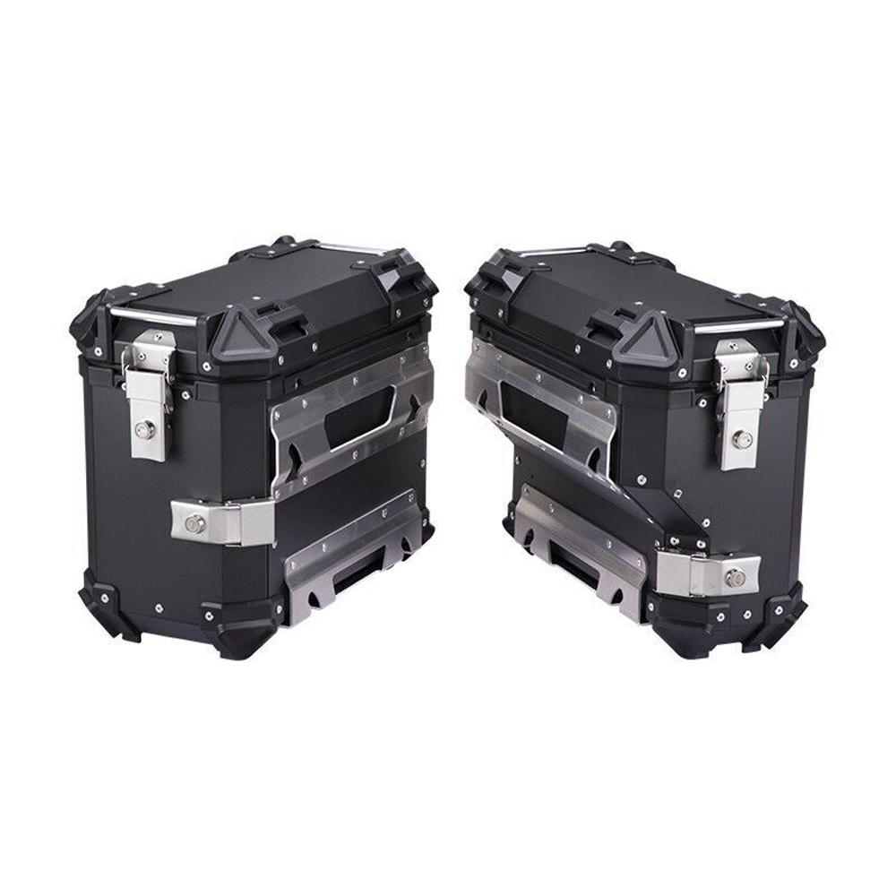 

1 пара бокового ящика для хранения мотоцикла 35 л, быстросъемный чехол для багажа из алюминиевого сплава со стороны мотоцикла чёрный