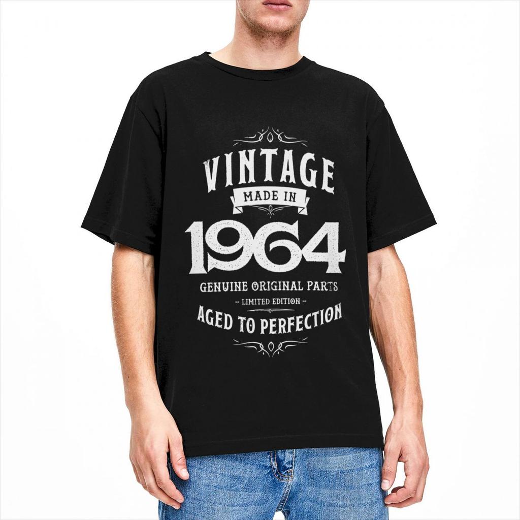 Birthday 1964 60th Grandma Grandpa Gift Merch Shirt for Men Women aged 60 Funny Pure Cotton New Arrival Tees
