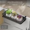 Metal Desk Organizer Rack, Hanging Office Divider Shelf, Adjustable Flower NoDrill
