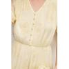 Autumn Water Lady V-Neck Puff Sleeve Embroidered Dress