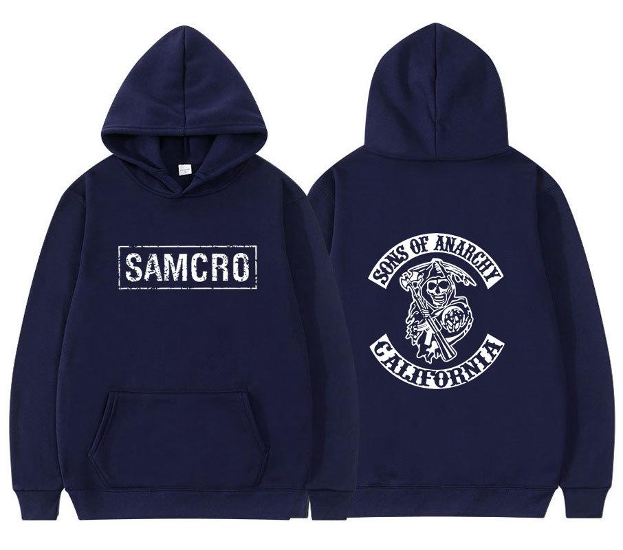 

Толстовки с капюшоном «Сыны анархии» SAMCRO с принтом для мужчин и женщин, унисекс, худи 3XL