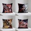 GameGGenshin Case Plush Fabric Soft Pillowcase Double Sided Print Cushion Cover Household Gifts