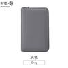 New anti-magnetic women's wallet first layer cowhide long zipper passbook bag large capacity leather passport wallet