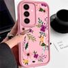 Floral Print TPU Shockproof Phone Case For Samsung S25 Ultra S24 FE S23 Plus A56 A36 A16 A15 A55 A06 Soft Silicone Lens Protection Matte Bumper Cover