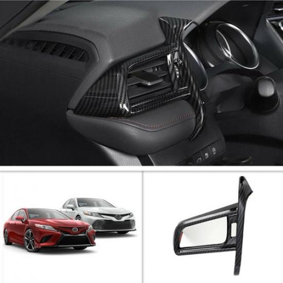 For 2018- Toyota Camry Carbon Fiber Interior Left Air Vent Outlet Cover Trim