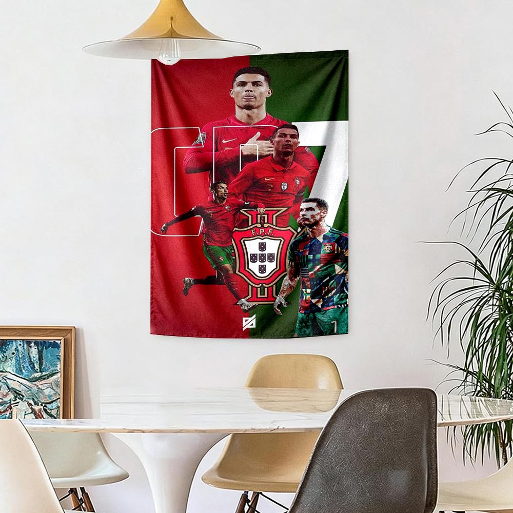 Cristiano Ronaldo Nástěnná dekorace Gobelín Umění Pro památku mazlíčka Narozeniny Svatba Pozadí pro párty Rodinný dárek