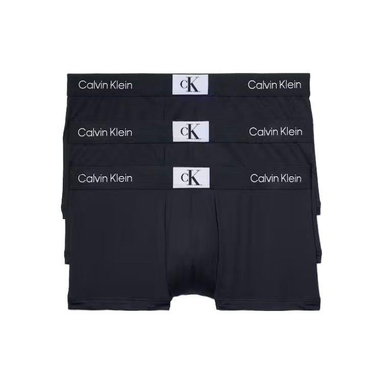 

Calvin Klein Logo Print Boxer Shorts 3-Pack Men underwear Black NB3532-001 XL