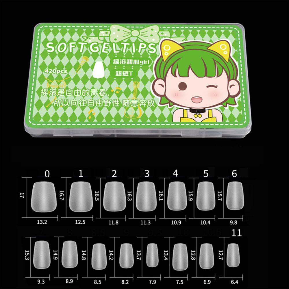 Gifts Ultra Short Matte Nail Tips Waterdrop Almond Shape Thin Seamless False Nails No Trace Artificial Nails