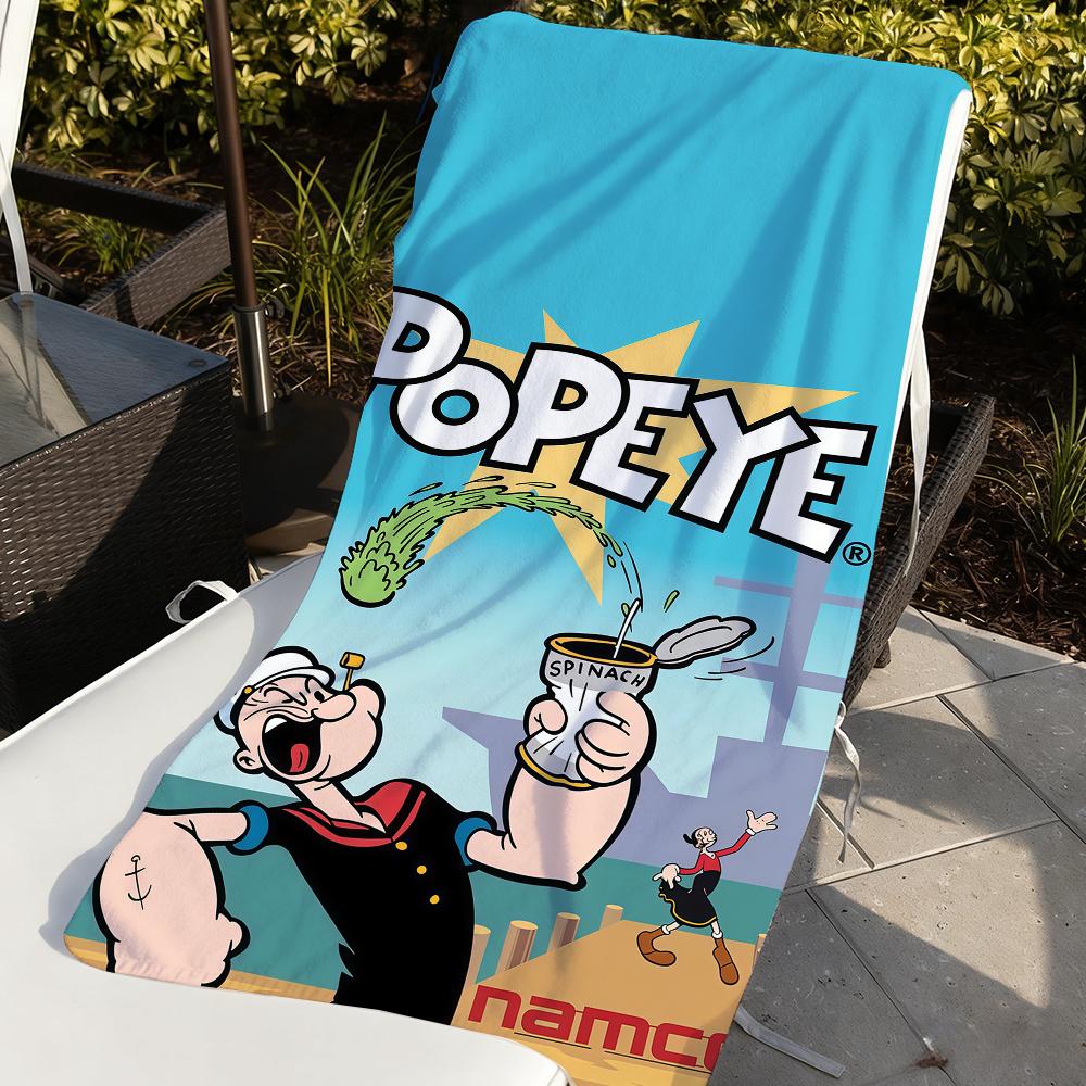 Cartoon Cute P-Popeye Beach Towel For Beaches Yoga Studios Gyms Hot Springs Swimming Pools And Picnics