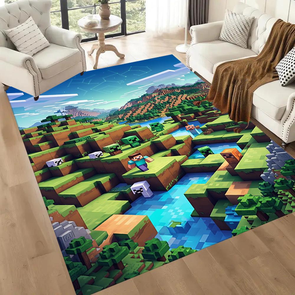 Minecraft 121 Floor Mat Design for Study room Dormitory Game Room Foyer Antislip Carpet Anime Office Decor