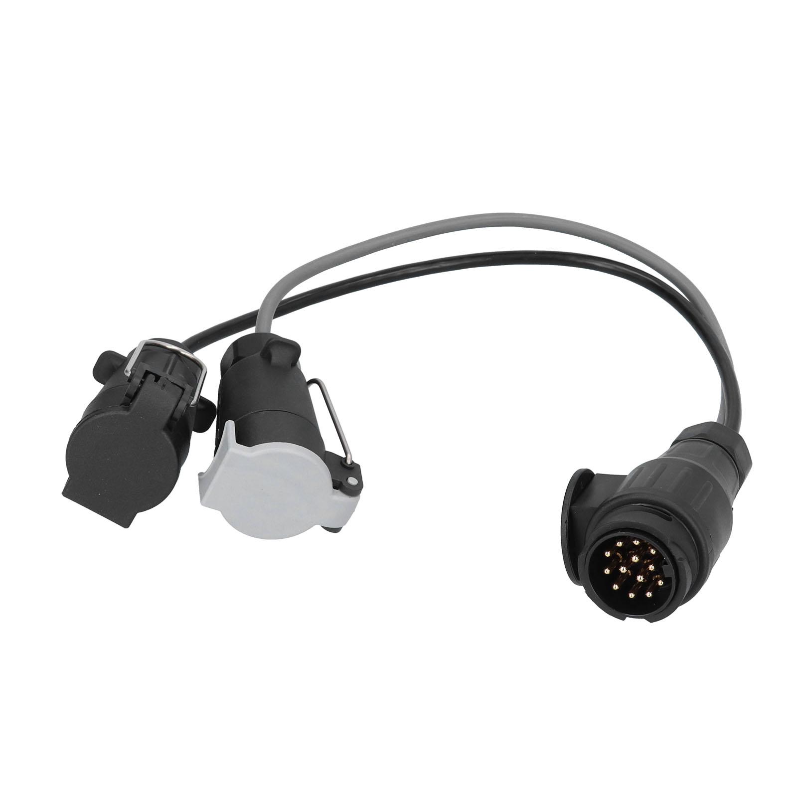 

12В 13-контактный к 7-контактному переходник для вилки прицепа Пластик ПВХ Латунь для стандартных европейских караванов, автодомов