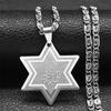 Magen Star of David Islamic Muslim Necklace for Women Men Stainless Steel Gold Plated Religion Pendant Necklaces Jewelry