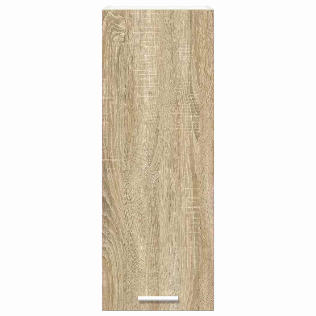 Wall Cabinet Sonoma Oak and White 30 X 31 X 80 Cm