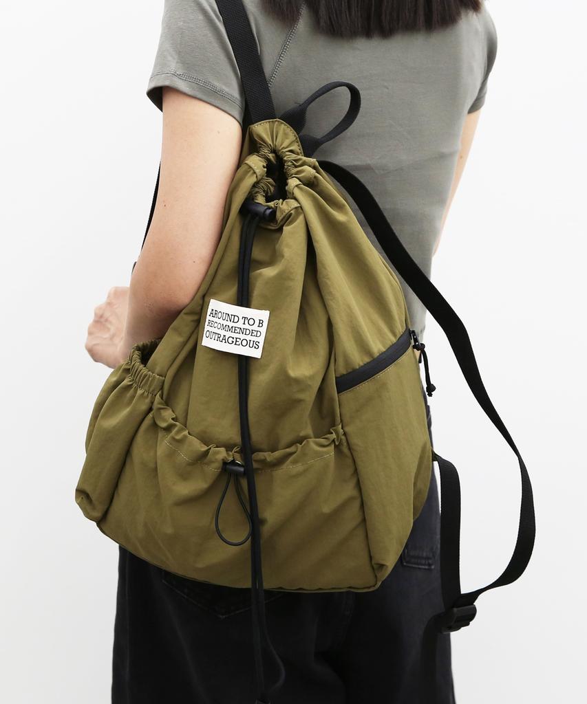 Around To B Cow Backpack Khaki