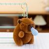 Pink Capybara Plush Keychain: Cute & Creative Charm Pendant for Backpacks