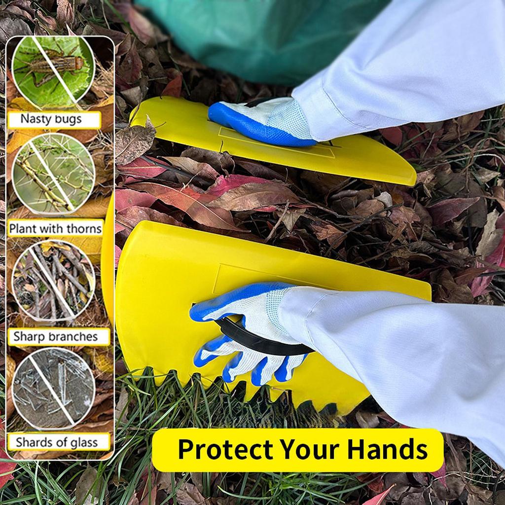 2Pieces Garden Leaf Grabber Hand Rakes for Gardeners Multifunctional 34x24.5cm Lightweight Handheld