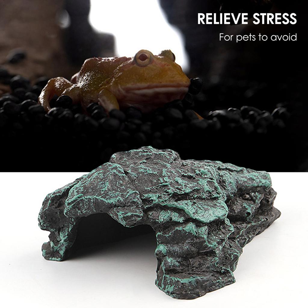 Shelter Terrarium Versteckhöhlen Reptilienfelsen Versteckhöhle Simulation Realistisch Sicher Harzfelsen Versteck für Terrariendekoration