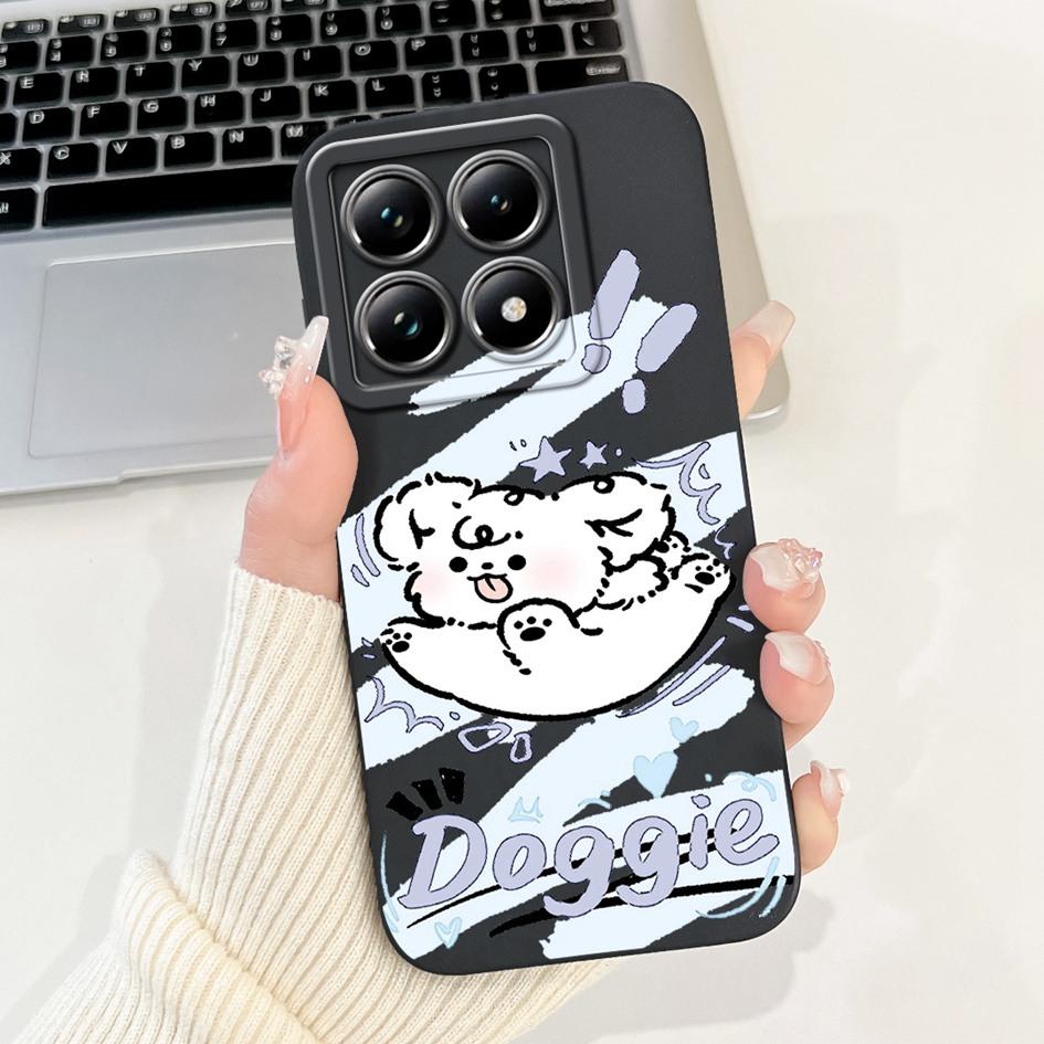 Für Xiaomi 14T Hülle 14T Pro Cover Süßer Cartoon-Panda Weiches Flüssigsilikon Stoßfest Funda Für Xiaomi 14T Pro Mi14TPro 5G Hülle