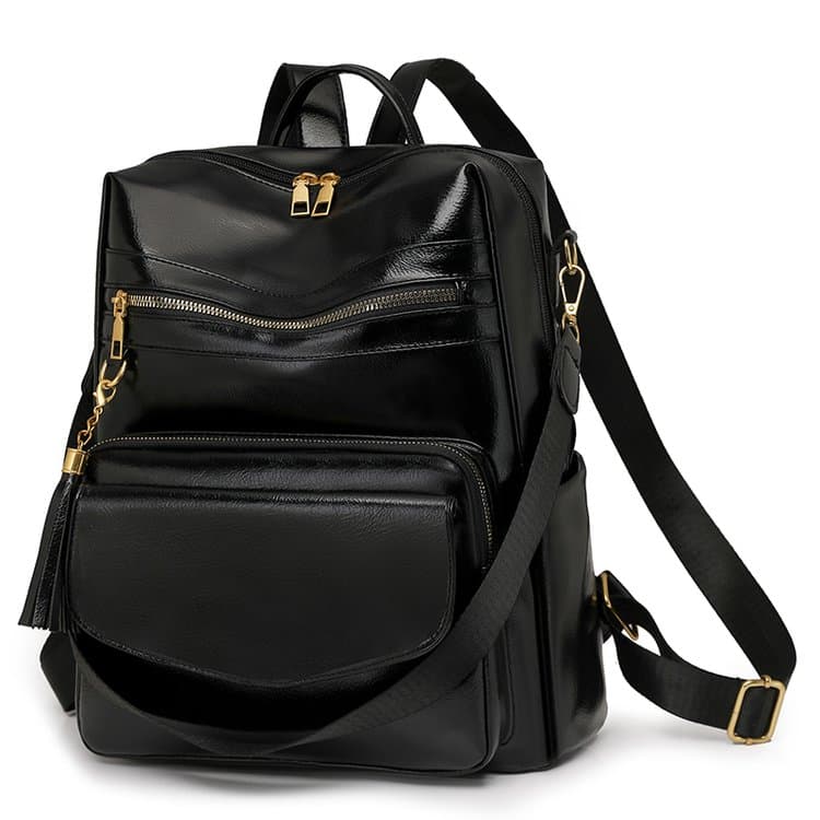 Europäischer und amerikanischer Rucksack für Damen im Vintage-Stil aus weichem Leder