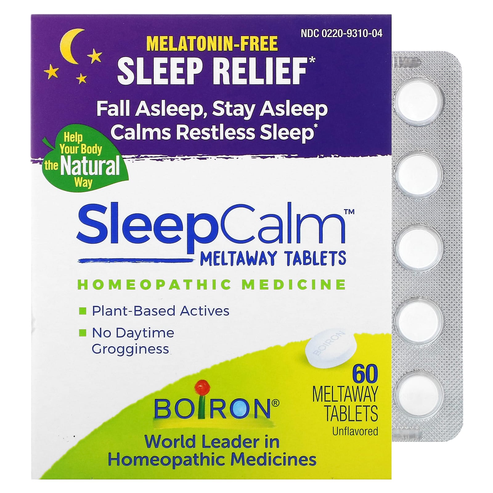 

Boiron, SleepCalm, flavorless, 60 dissolvable tablets