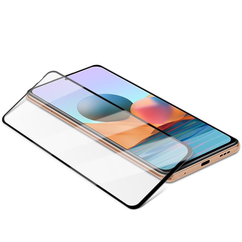 AMORUS Silk Printing Full Glue Tempered Glass Full Screen Covering Protector Film for Xiaomi Redmi Note 10 Pro 4G (India)/(Global)/Note 10 Pro Max