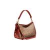 New COACH Cary Coated Canvas With Calfskin Handbag, Shoulder Bag, Crossbody Bag Tubas Women's Brown CC438-B4NQ4