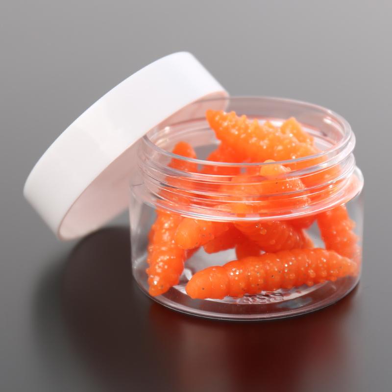 12Pcs Floating Worm Lures 1.1G/38Mm Trout Fishing Soft Lure Shrimp-Scented Bait Artificial Silicone Trout Plastic Baits