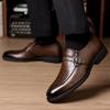 High Quality Mens Casual Leather Shoes Classic Italian Style Business Wedding Date Formal Shoes Comfortable Sole Low Top Loafers