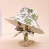New-border floral print fisherman hat, outdoor, large brim hat travel, foldable and portable sp
