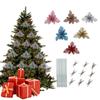 Christmas Flower Artificial Plastic Fake Flowers Holiday Home Decor Xmas Wreath Ornament DIY Craft Supplies