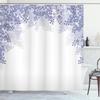 Cherry Blossom Shower Curtain, Spring Floral Japanese Sakura Bathroom Decor Polyester Fabric Waterproof Bath Curtain With Hooks