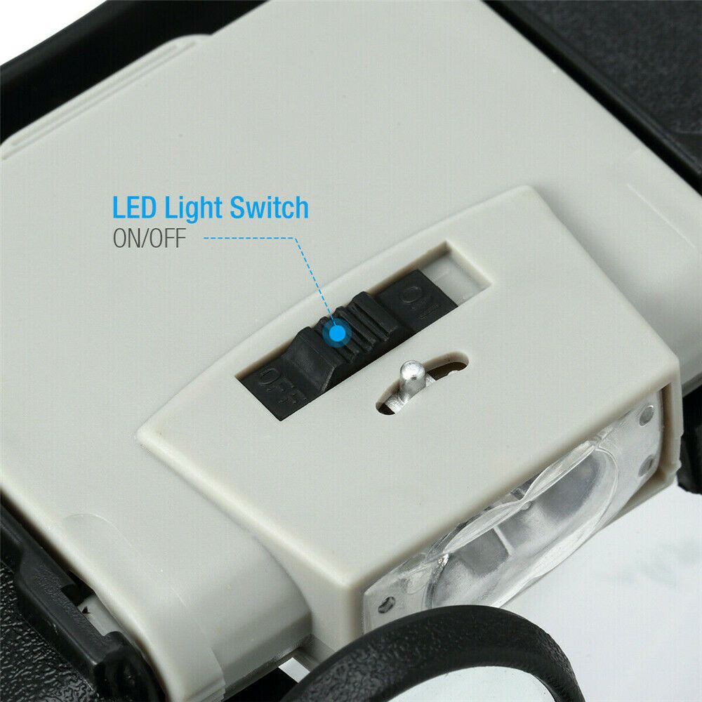 Light Visor Head Headband Jewelry Tools Jewelers Magnifier Magnifying Glasses Repair Loupe