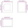 Wall Mounted Glass Cabinet LUCCA 2 pcs White 40 x 31 x 40 cm Particleboard