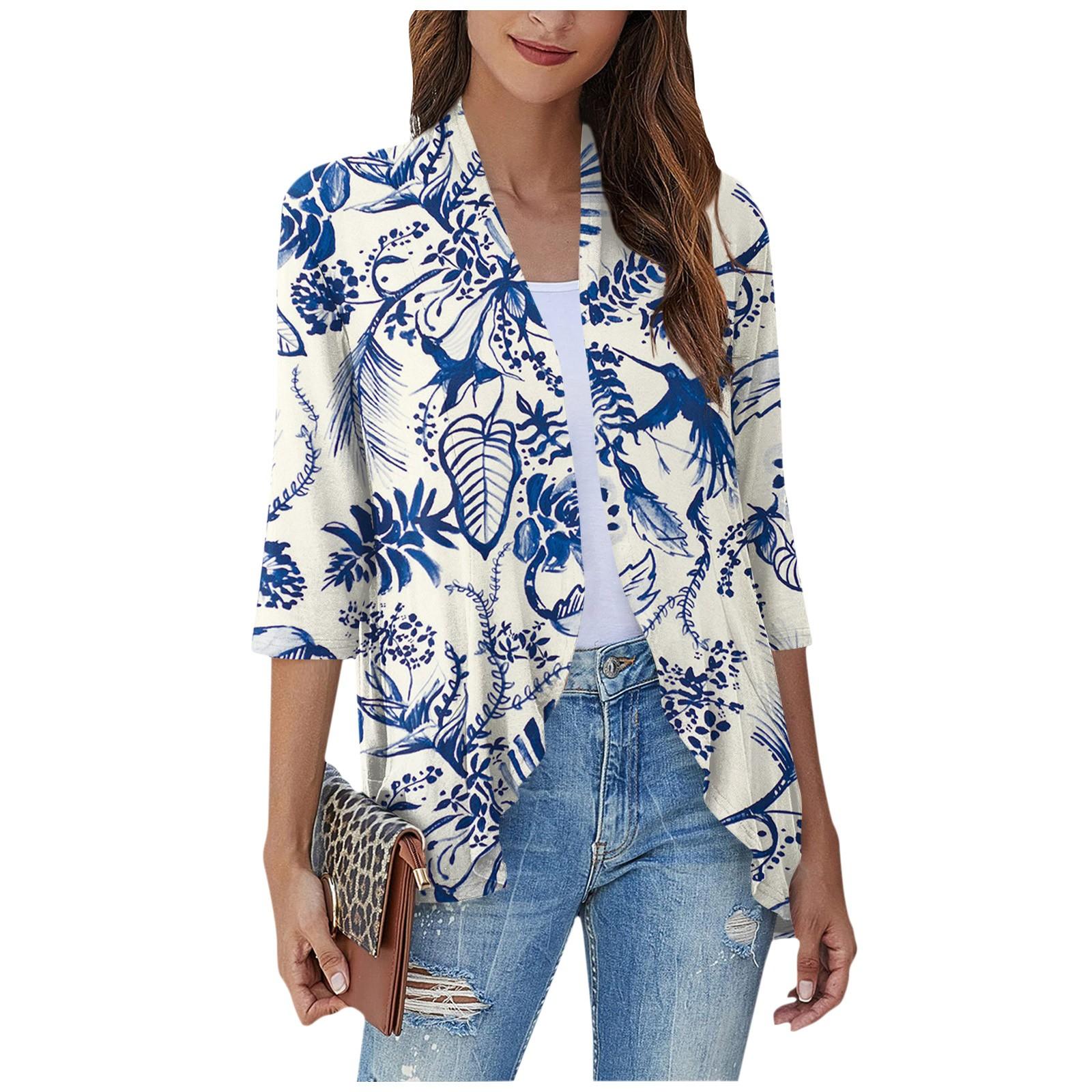 

Женский повседневный повседневный кардиган с укороченными рукавами и v-образным вырезом, модная рубашка с принтом, топ, мягкая драпировка, кардиган с рюшами XXXL